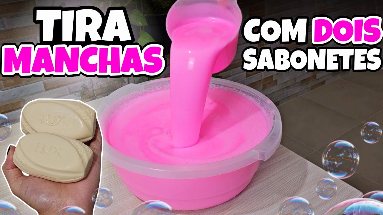 COM 2 SABONETES LUX BRANCO E POUCOS INGREDIENTES FIZ UM POTENTE TIRA MANCHAS!😍😱