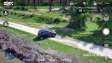 GPS Follow Mode Test With CAR - SJRC F11s 4k Pro #sjrcf11s4kpro #sjrc