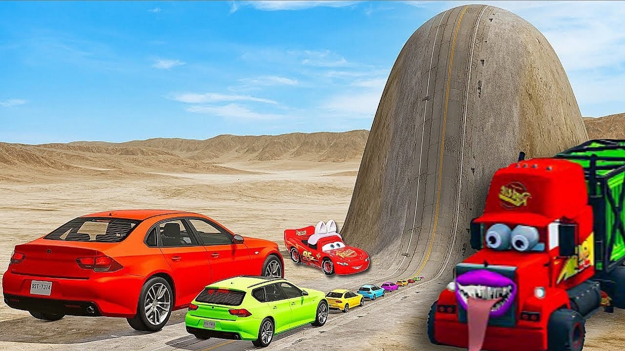BIG & SMALL CARS vs GIANT PIT #4 BeamNG.drive Ninja BeamNG !