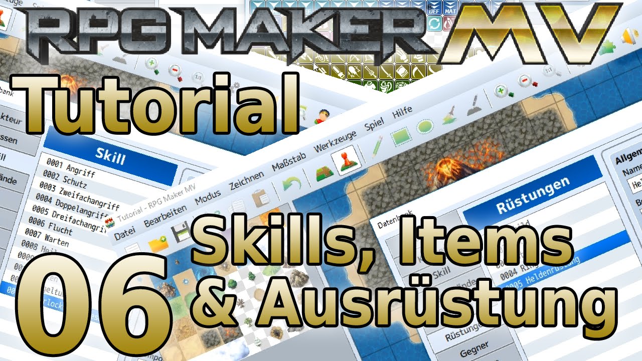Skills, Items & Ausrüstung - Database #06 RPG MAKER MV TUTORIAL - YouTube