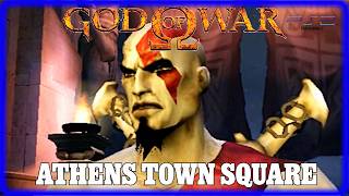God of War (PS2) Athens Town Square Gameplay &amp; Chest Locations