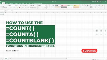 How to Use a COUNT Function, COUNTA Function and COUNTBLANK Function in MS Excel #excelfunctions