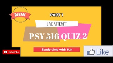 PSY516 QUIZ No.2 solution || PSY516 QUIZ no 2 solution fall 2022 || Study time with fun