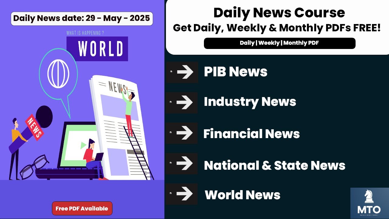 Daily News | 29 May 2025 | TNPSC, Banking & SSC | PIB, Financial & National News | mocktoofficer.in