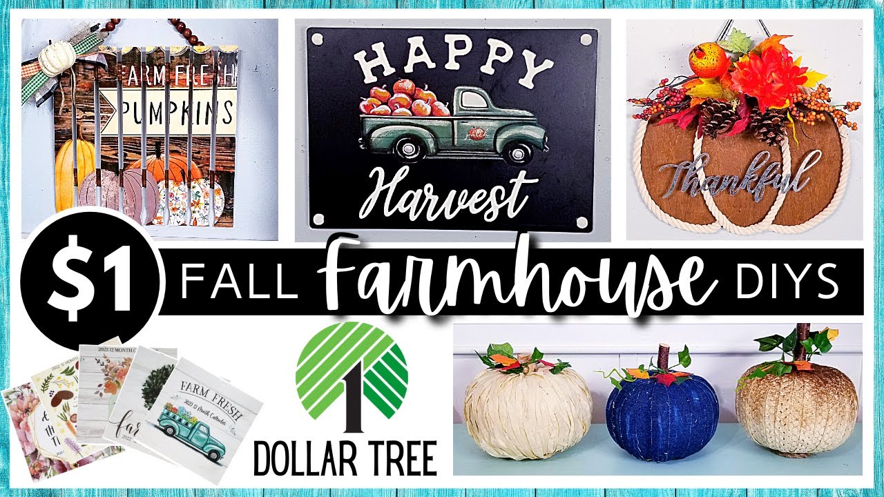 *NEW* DOLLAR TREE DIY | FALL Farmhouse & Neutral DIYs | 2022 Calendar