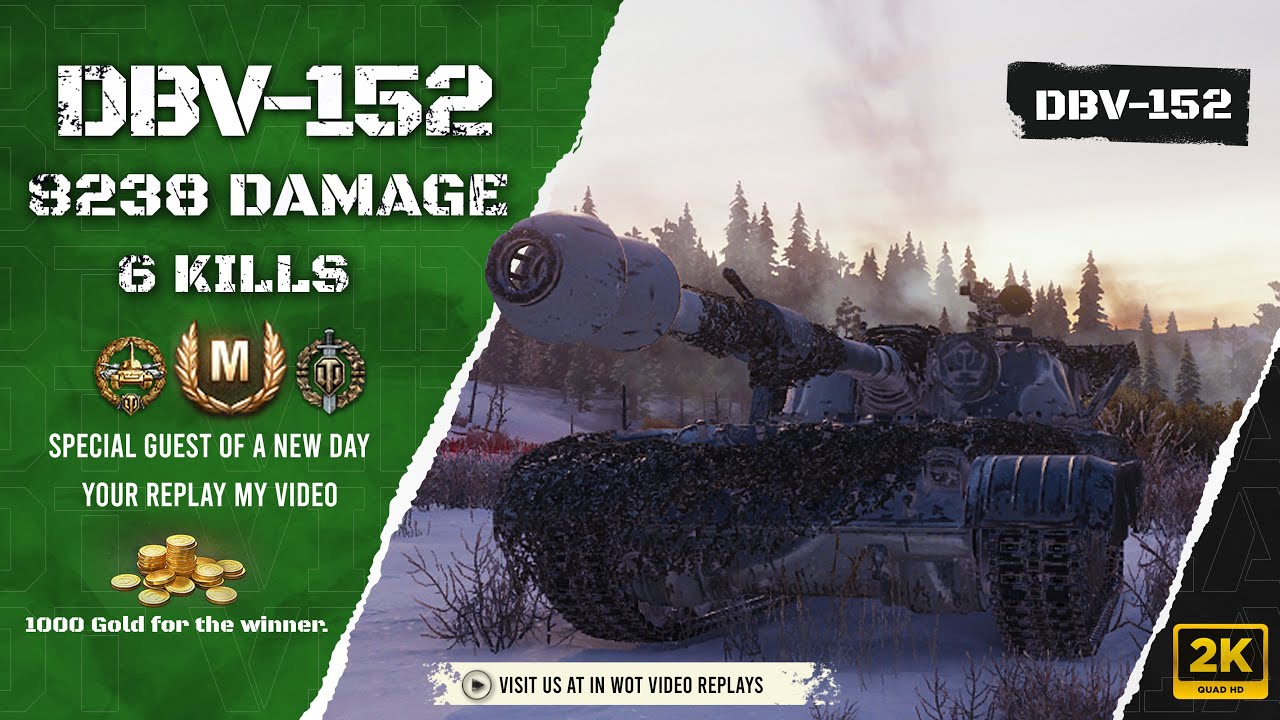 DBV-152 - 8238 damage + 6 kills = 15 task on 260 with honors =)