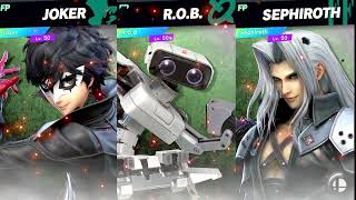 Super Smash Bros Ultimate Amiibo Fights 9pm Finals Joker vs ROB vs Sephiroth