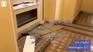 WEB EXTRA: U.S. Capitol Damage After Protesters Stormed The Building Wednesday