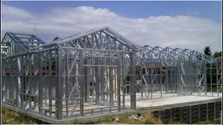 Light gauge steel frame building system for low cost housing projects