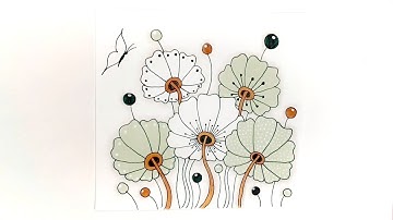 Zentangle flowers for beginners 🔸 Flower drawing easy