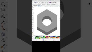 3D shape design in Coreldraw | 3D Polygon shape design | #shorts #shortvideo #shortsfeed #3dlogo
