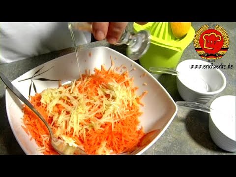 Video: Wie Man Karotten-, Apfel- Und Meerrettichsalat Macht