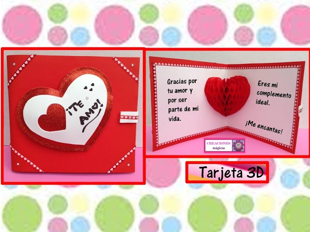 Tarjeta 3D para día de san Valentin♥♥-CREACIONES mágicas♥♥ - thptnganamst.edu.vn