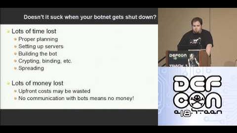 DEFCON 18: Resilient Botnet Command and Control with Tor 1/3
