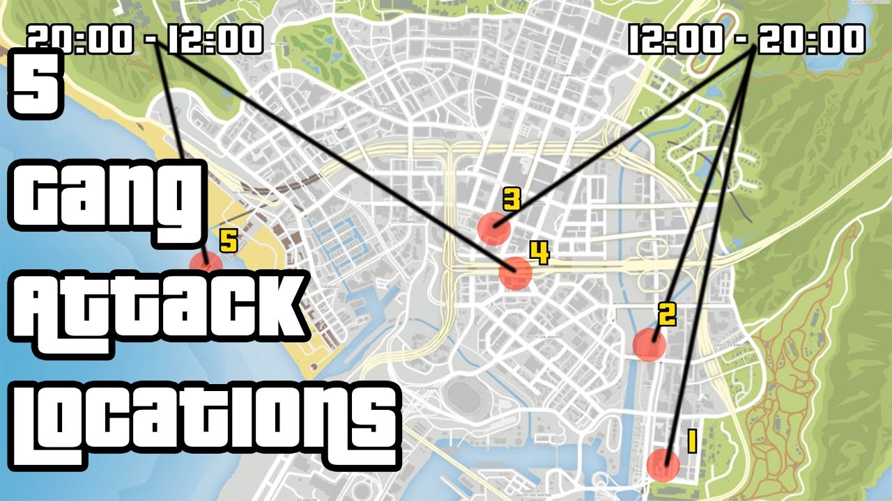 Gta 5 Online Gang Attack Locations Map