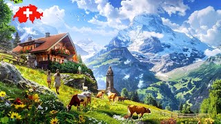 Grindelwald 🇨🇭 Switzerland, Swiss Village Tour 4K. Most Beautiful Villages in Switzerland