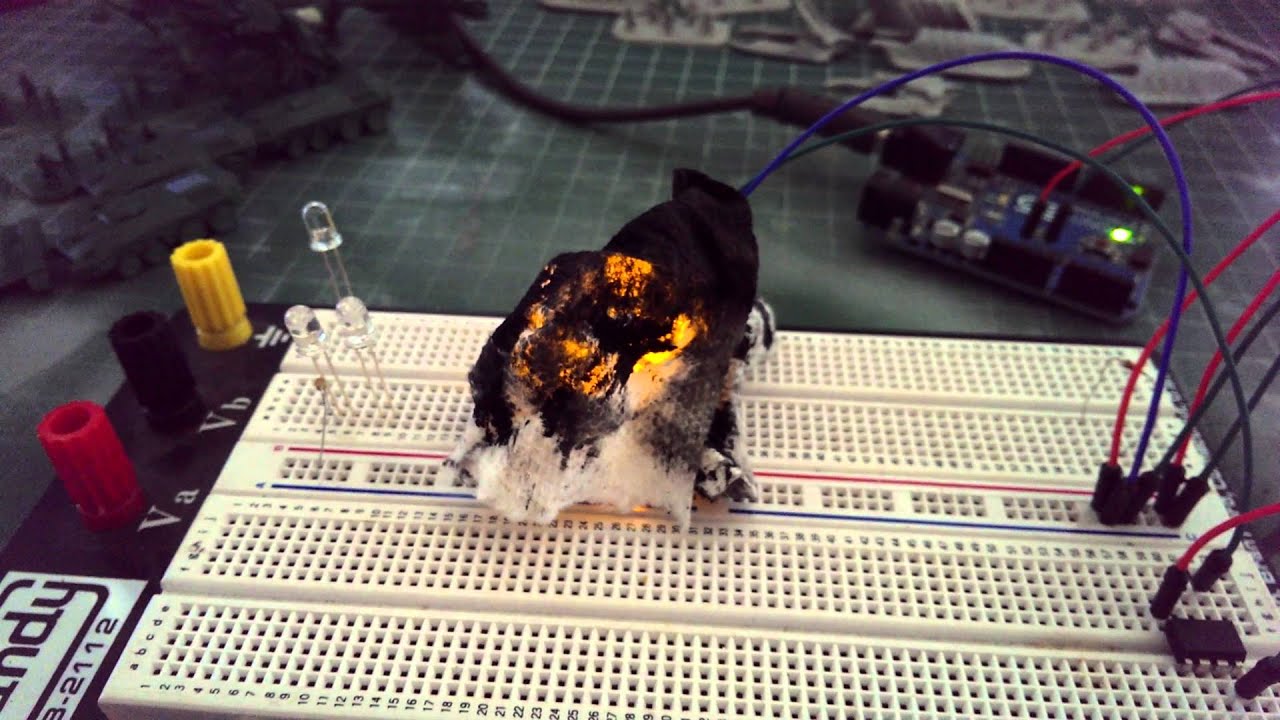 Flicker flame ATTiny Led Project - YouTube