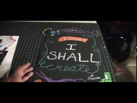 Inspired Altered Chalkboard using Sharpie Oil Based Markers - YouTube