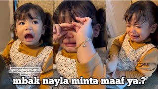 Nayla lagi di ajari minta maaf jika salah sama teh novi