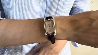 Vidéo: Montre Hermès Nantucket de Dame en Argent  vers 2000. Quartz. ref: NA1.250