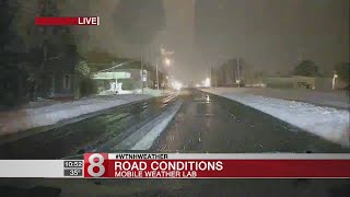 Checking the road conditions in our Storm Team 8 Mobile Weather Labs