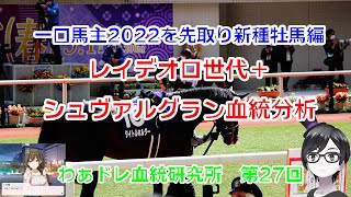 【#わぁドレ血統研究所 第27回】新種牡馬2023：レイデオロ世代＋シュヴァルグラン血統分析【一口馬主2022予習】