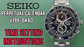 How to reset a Seiko perpetual calendar and fit a new battery. Watch repair  tutorials. 8F32 - YouTube
