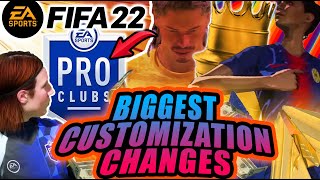 (Fifa 22) New PRO CLUBS *Customization* .. BIG Pro Clubs Player, Stadium, Jersey & Pitch Changes ..