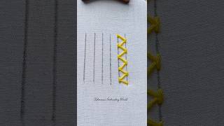 Simple Chevron stitch tutorial #stitch #chevronstitch #embroidery