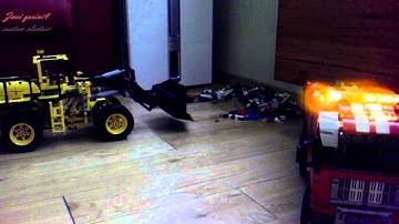 Lego Technic: D3K RC 6x6 Modular Dump truck, 42030 Front loader, 8275 Bulldozer, 8043 Excavator.