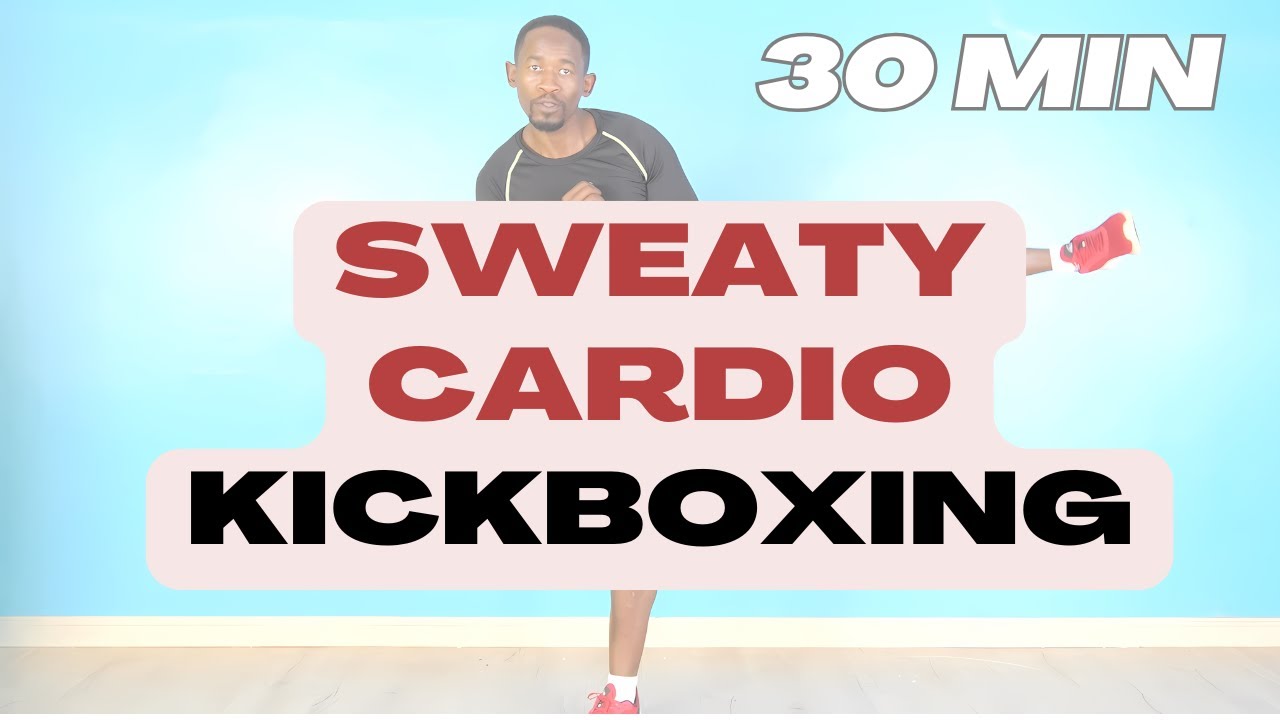 FULL BODY SWEATY CARDIO KICKBOXING - 30 Minutes No Equipment - YouTube