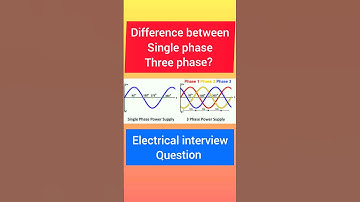 Difference between Single phase & Three phase current in hindi electrical interview question #shorts