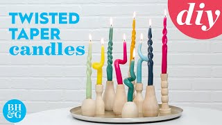 This DIY Twisted Taper Candle Hack is Easier Than You Think | Made by Me | Better Homes & Gardens