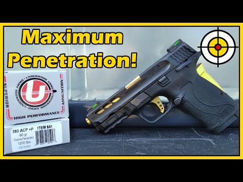 Underwood Xtreme Penetrator Standard vs +P Ballistic Gel Test With the .380 M&P Shield EZ!