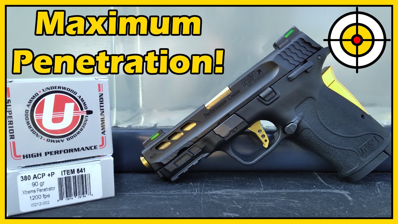 Underwood Xtreme Penetrator Standard vs +P Ballistic Gel Test With the .380 M&P Shield EZ!
