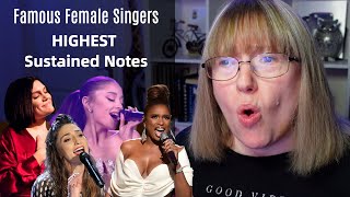 Vocal Coach Reacts to Famous Female Singers HIGHEST Sustained Notes