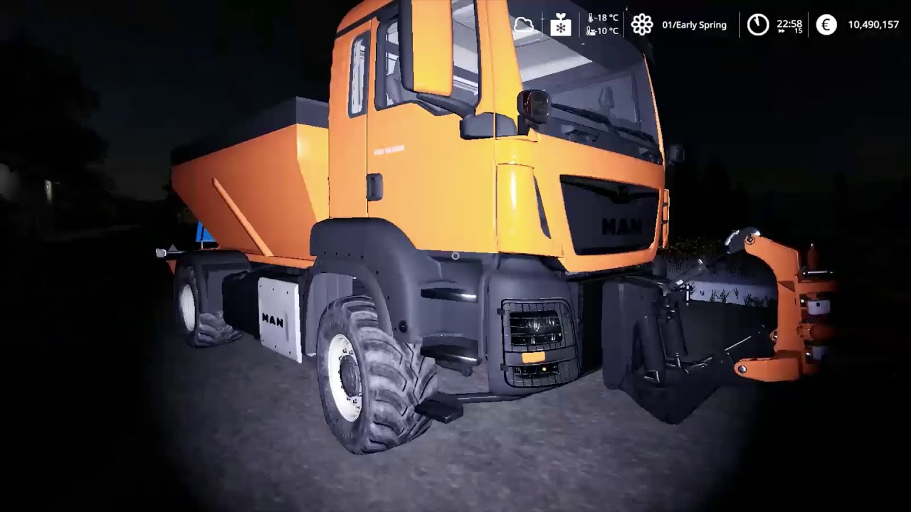 FS19 Snow plowing in Bjornholm #3 TIMELAPSE