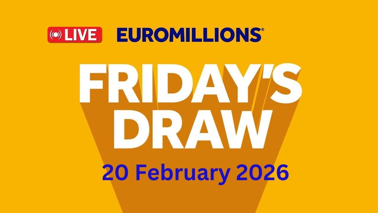 The National Lottery Euromillions Draw Live results from Friday 20