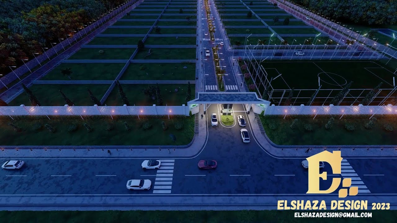 Plot Sub-Division with Estate Gatehouse | 3D Animation & Photorealistic ...