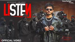 Listen (Official Video) Devender Ahlawat | New Haryanvi Song 2026 |Haryanvi Hip Hop