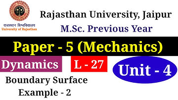 Boundary surface example 2 || Msc previous year paper 5th unit 4 important example boundary surface