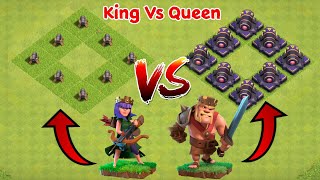 Every Level Cannon Formation VS King and Queen | Archer Queen Vs Barbarian King | Clash of Clans screenshot 1