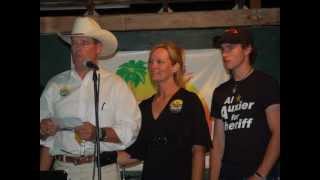 Slide show only (no sound) showing campaign celebration for newly
elected kendall county sheriff al auxier at the purple iguana, in
boerne, texas, with broth...