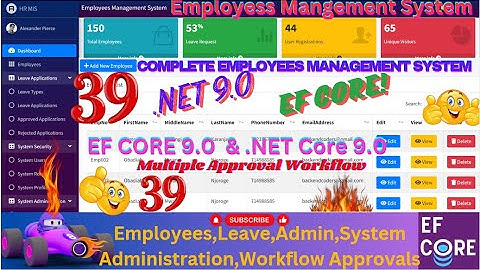 EP 39 Employees Management System With EFCore,MS SQL ASP.NET.CORE,Multiple User Approval Workflows🚀💥