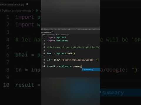 Create a Voice assistance using 7 lines of python | #python #shorts ...