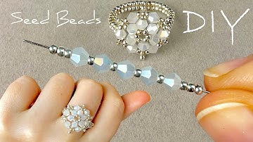 Beaded Rings Tutorial: Handmade Beads Jewellery with Crystals