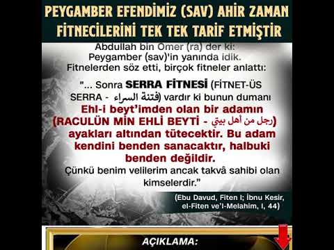 AHİR ZAMAN FİTNECİLERİNDEN : \