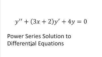 Solving differential equation with power series when no initial condition is given