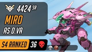 Miro as D.Va in Eichenwalde [Season 4 - Grand Master - 36 eliminations - 4424 SR]