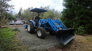 Making a new gravel shed pad with a tractor and box blade.